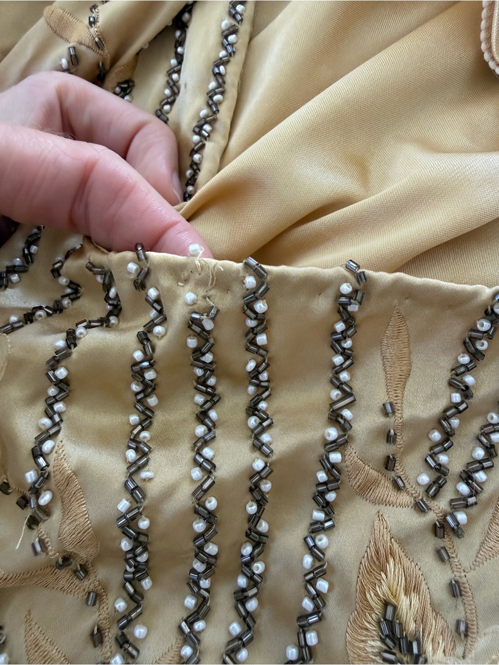 Vintage Sue Wong Gold Embroidered + Beaded Dress - Picture 11 of 14